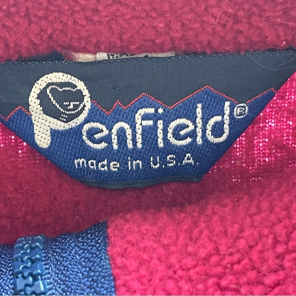 Vintage Penfield Made On The USA Red Half-Zip Fleece Pullover - Picture 3 of 8